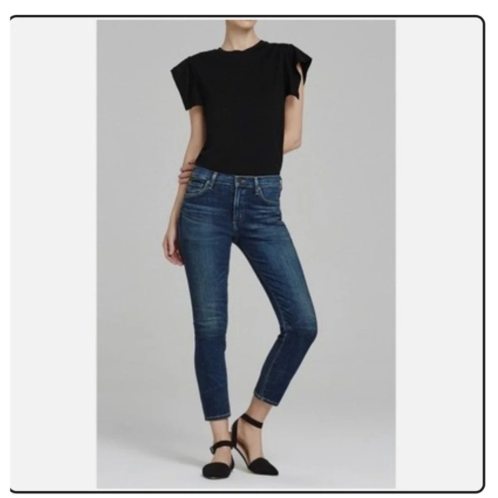 Citizens of Humanity Agnes Crop Jeans Womens 26 Blue Excellent High Rise Skinny